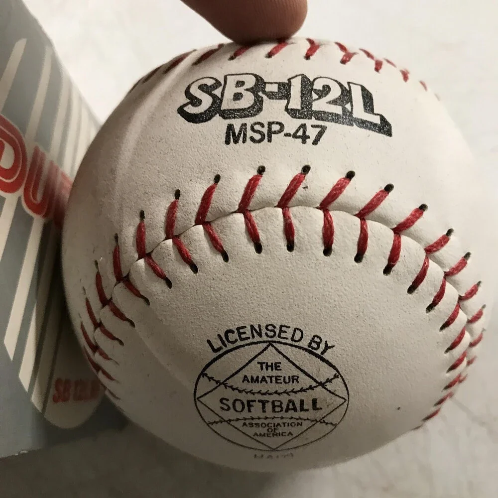 Lot of 5 Vintage Dudley Softball 12 Inch White Leather Cork Center SB-12LRF